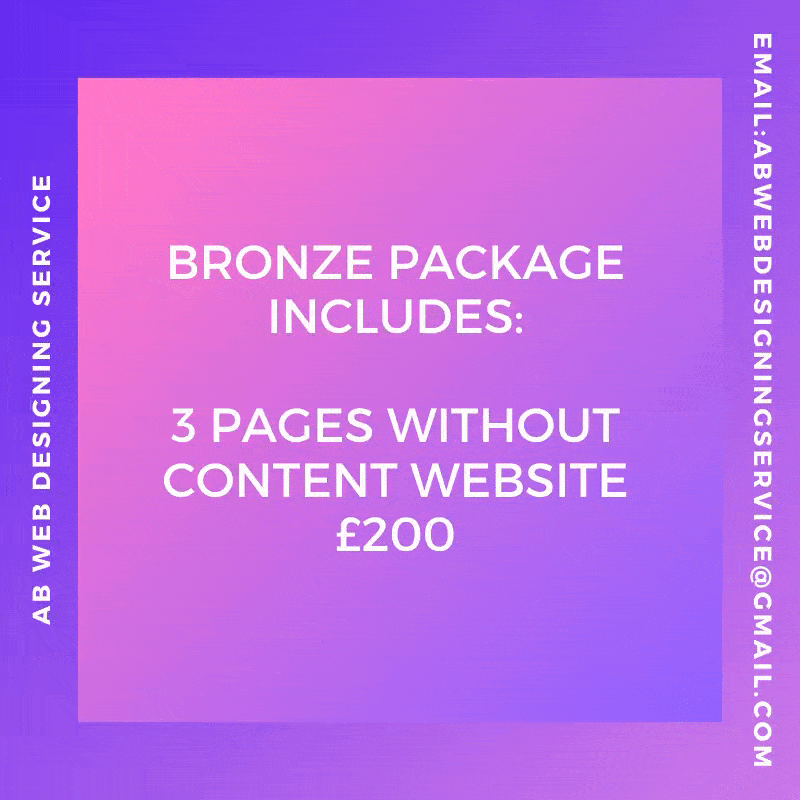 AB Web Designing Service Bronze Package
