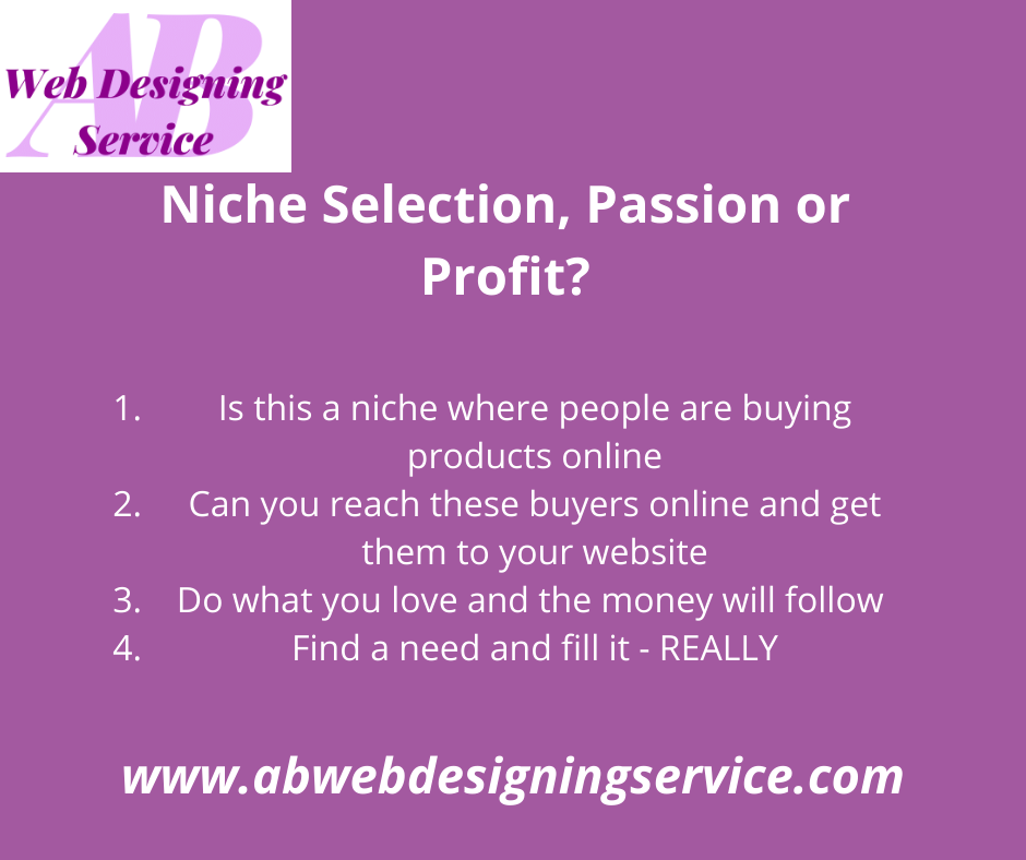 Niche selection passion or profit