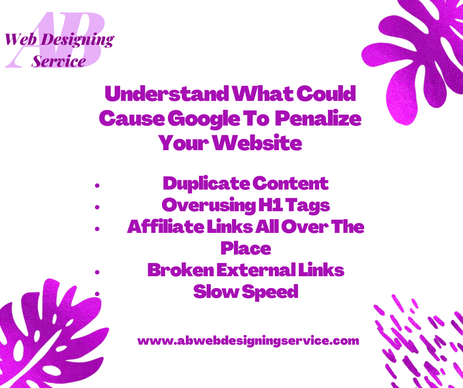 Understand what could cause Google to penalize your website