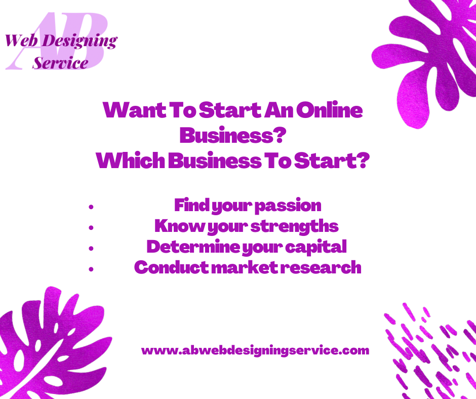Want to start online business?