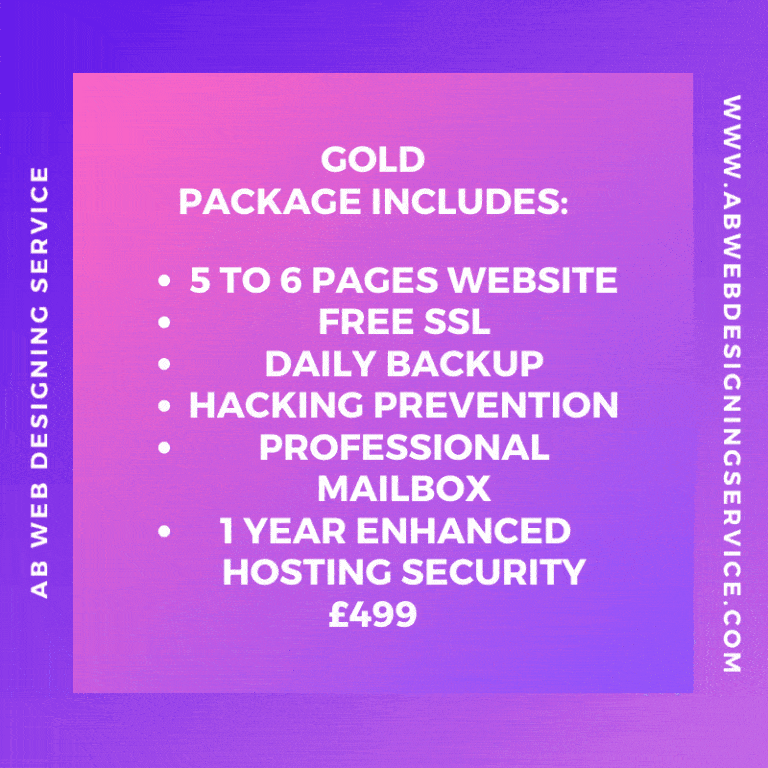 AW WEB DESIGNING SERVICE GOLD PACKAGE