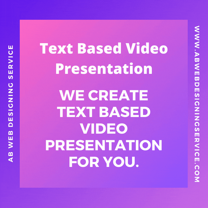 Text Based Video Presentation